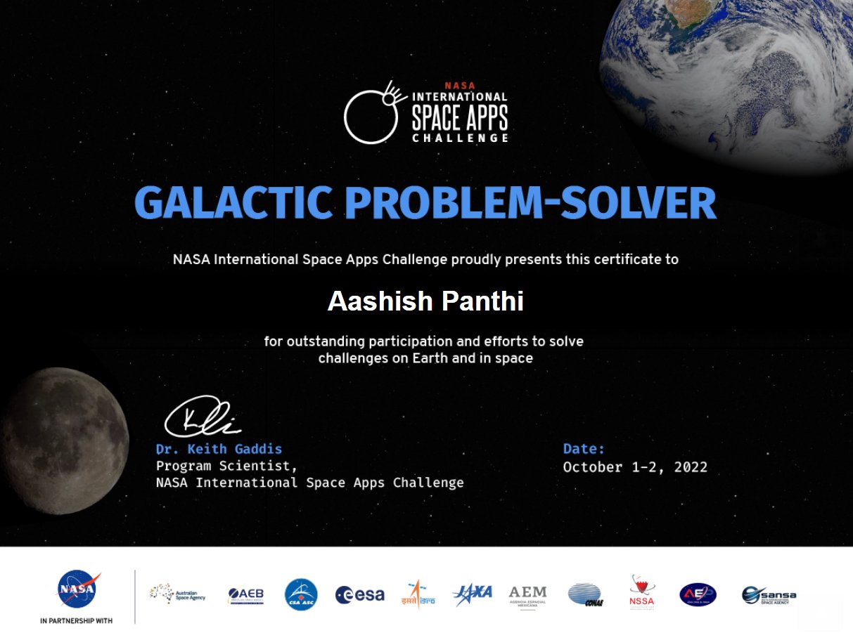 Galactic Probelm solver certificate